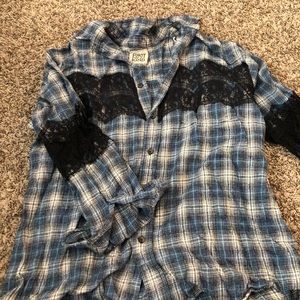 Lace and Plaid flannel